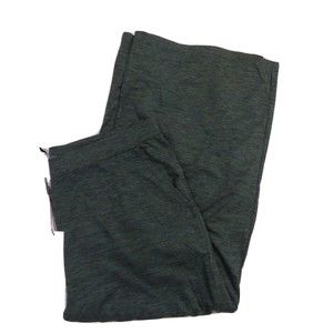 H Halston Studio Knit Cropped Wide Leg Pants L NWT